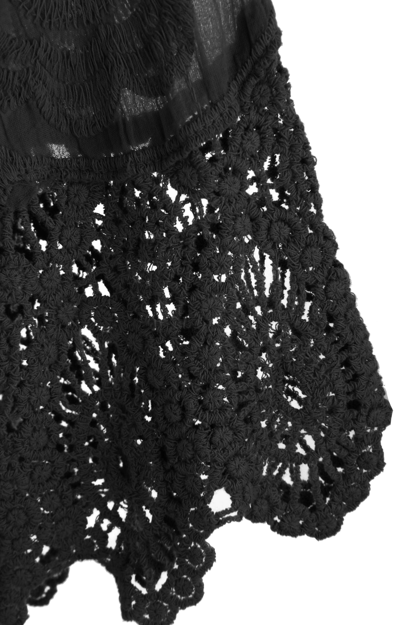 Crochet Trim Cotton Shirt