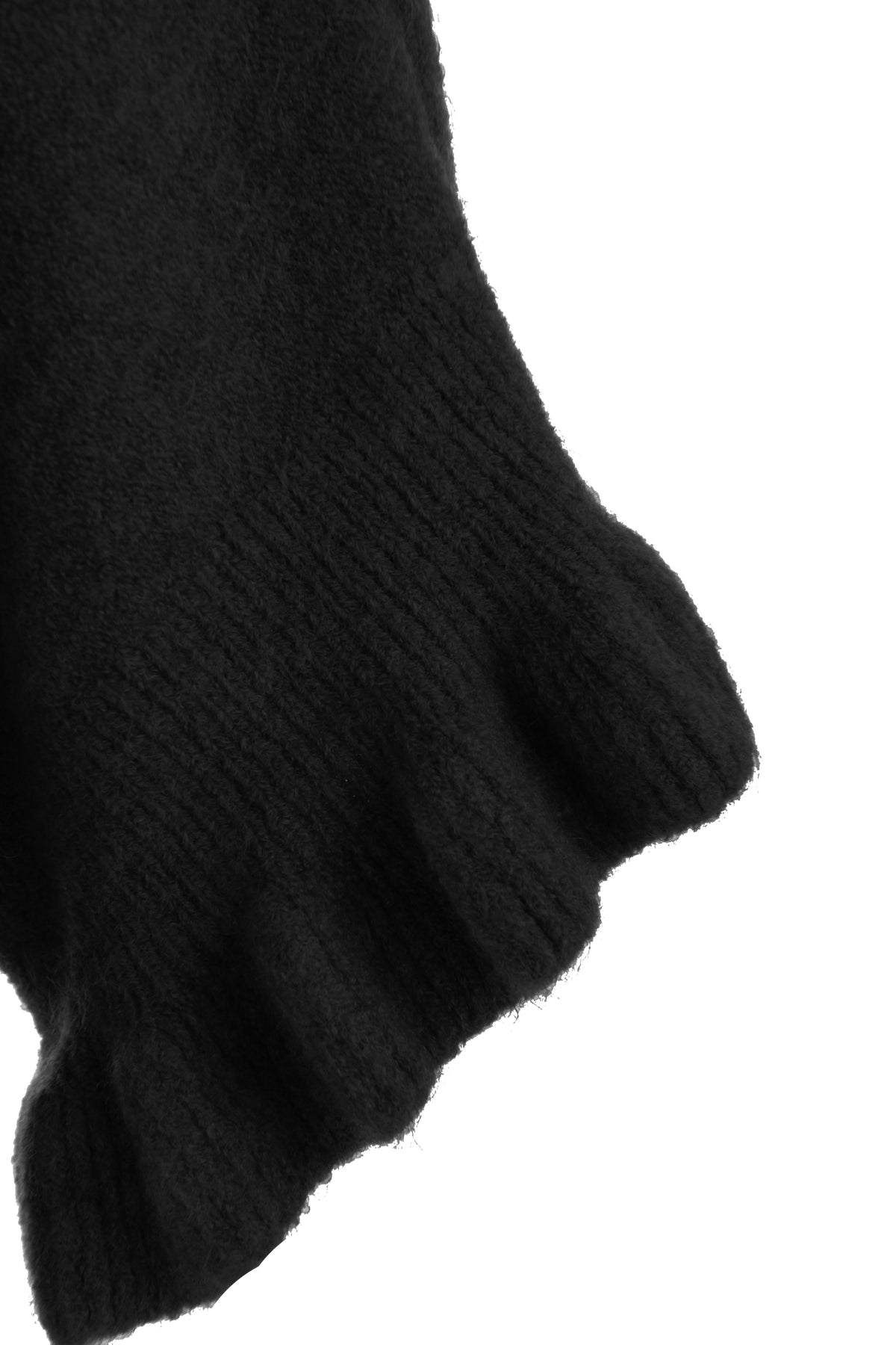 Frill Batwing Soft Knit Wool Jumper