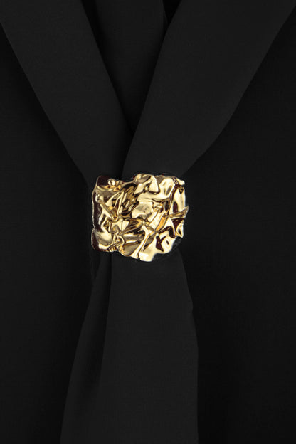 3 Piece Broach Scarf Shirt