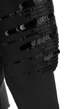 Load image into Gallery viewer, Sequin Sleeve Ribbed Jumper
