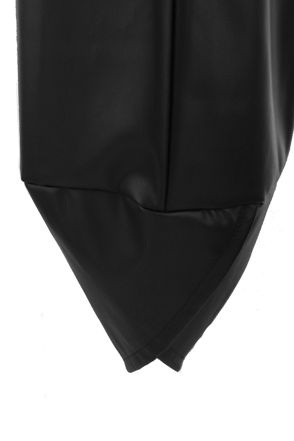 2 Pocket Tulip Ankle Barrel Leg PU Trouser