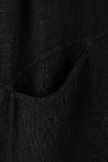 2 Slit Pocket Barrel Leg Linen Trouser