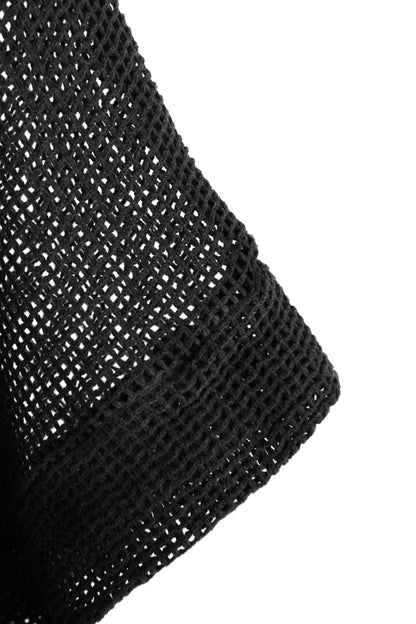Tie Ruched Detail Mesh Top