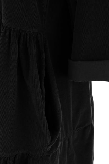 Tiered Swing Corduroy Dress