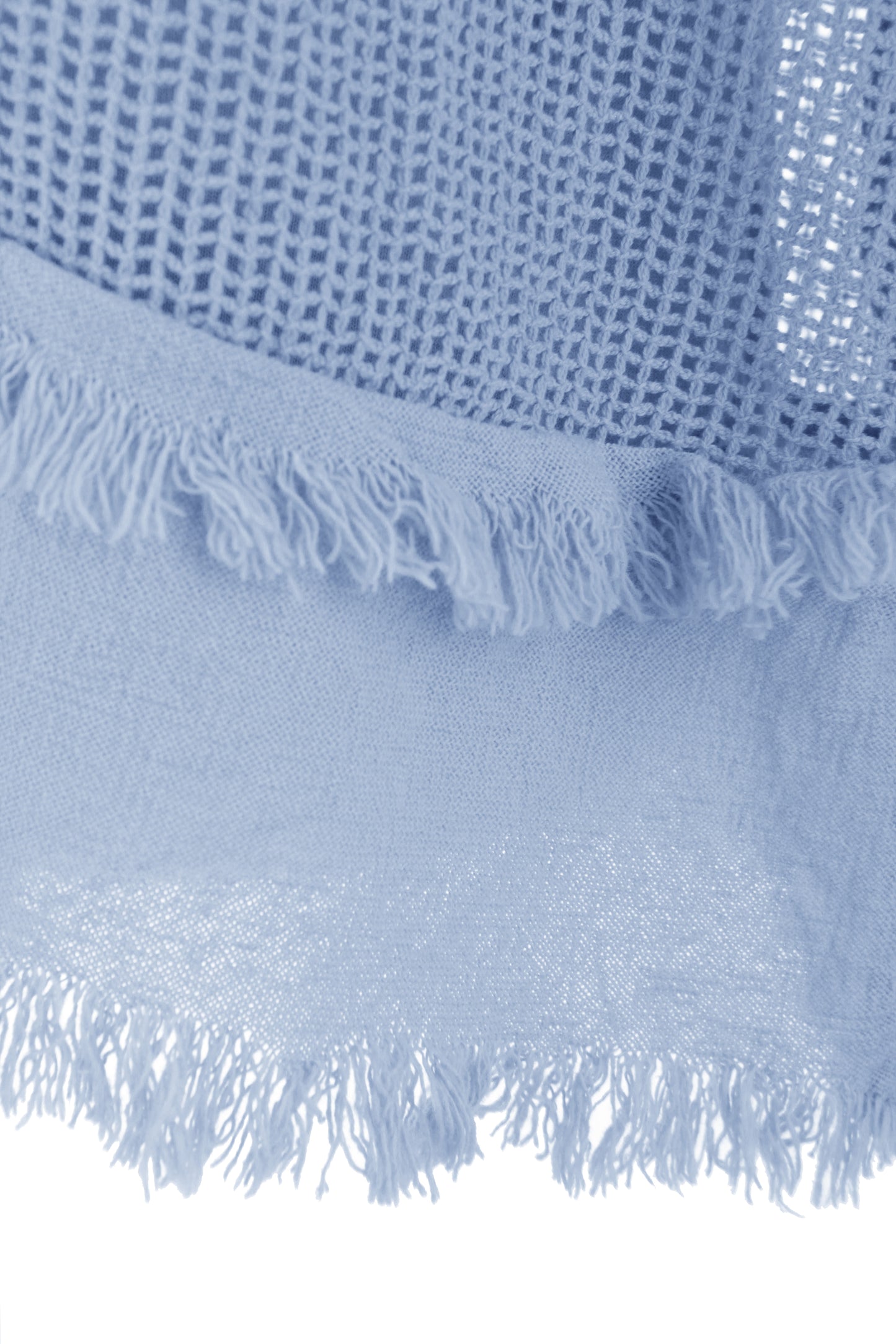 Frayed Trim Mesh Top with Vest