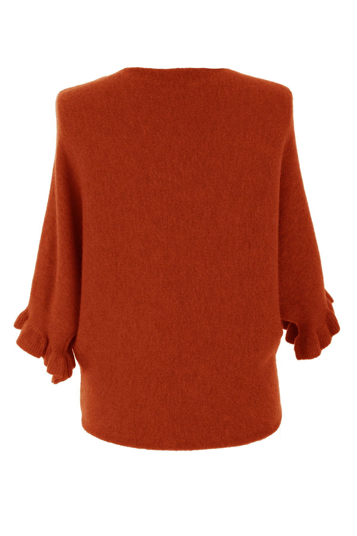 Frill Batwing Soft Knit Wool Jumper