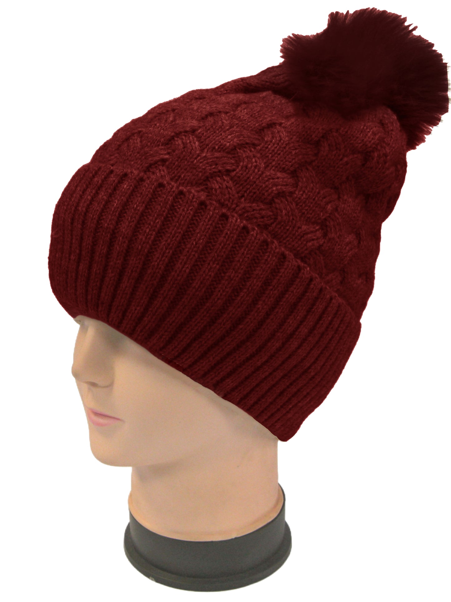 Heart Pattern Cashmere Knit Hat