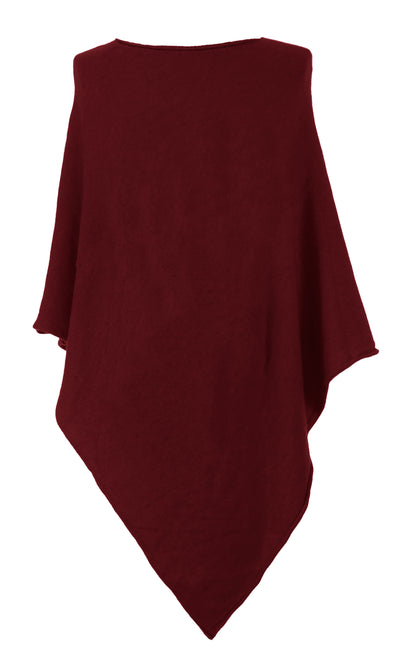Asymmetric Alpaca Wool Poncho