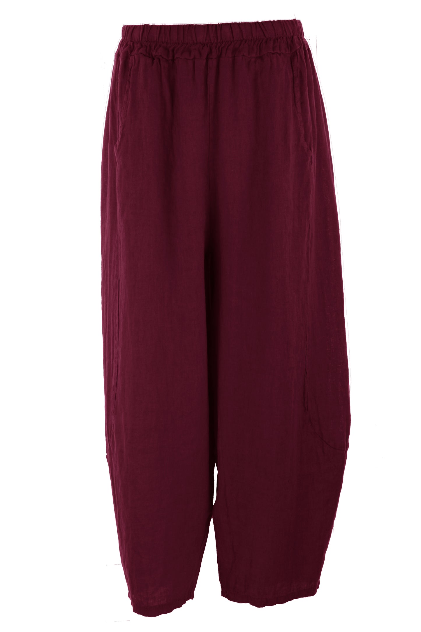 2 Pocket Barrel Leg Linen Trouser