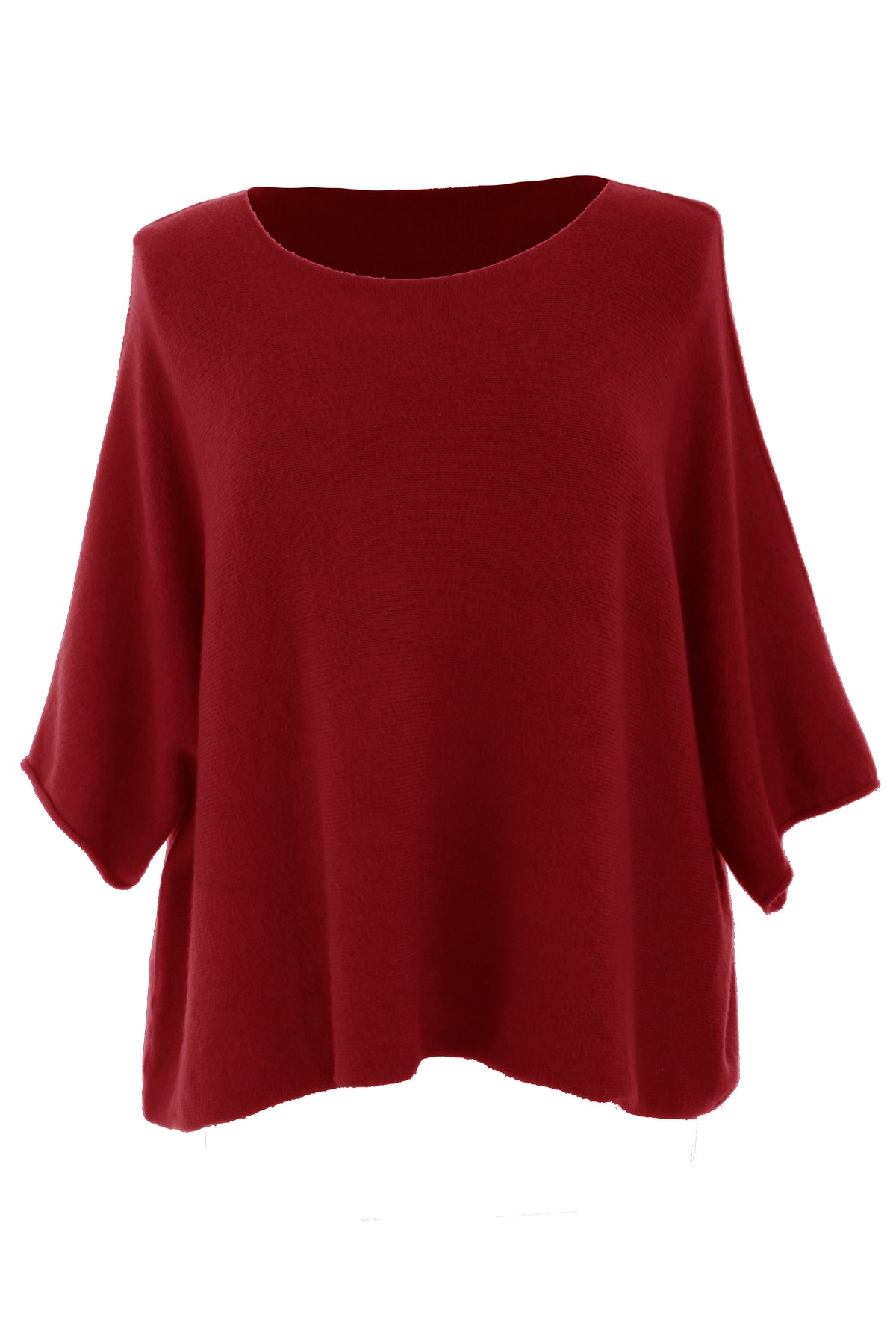 Batwing Short Sleeve Soft Knit Jumper