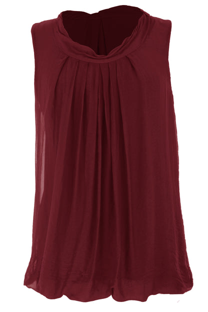 Puffball Silk Top