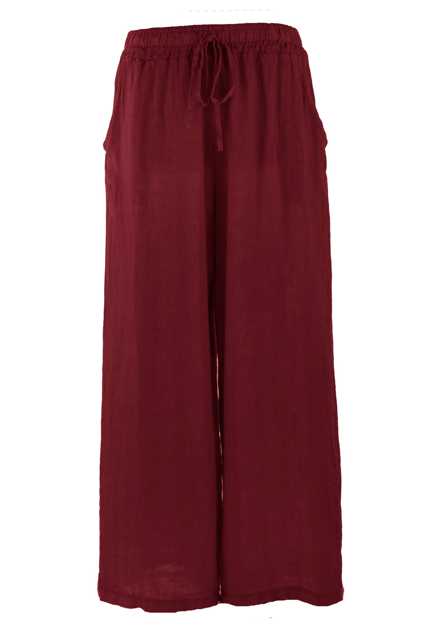 2 Pocket Wide Leg Linen Trouser
