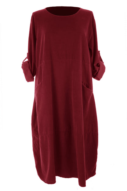 2 Pocket Corduroy Midi