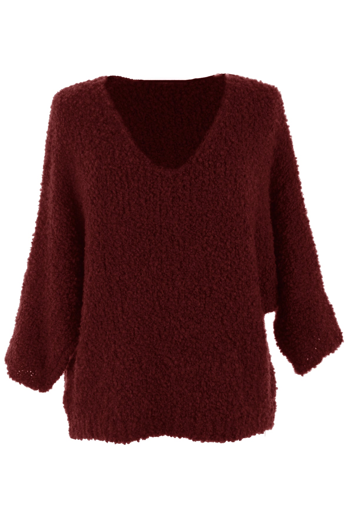 V Neck Boucle Jumper