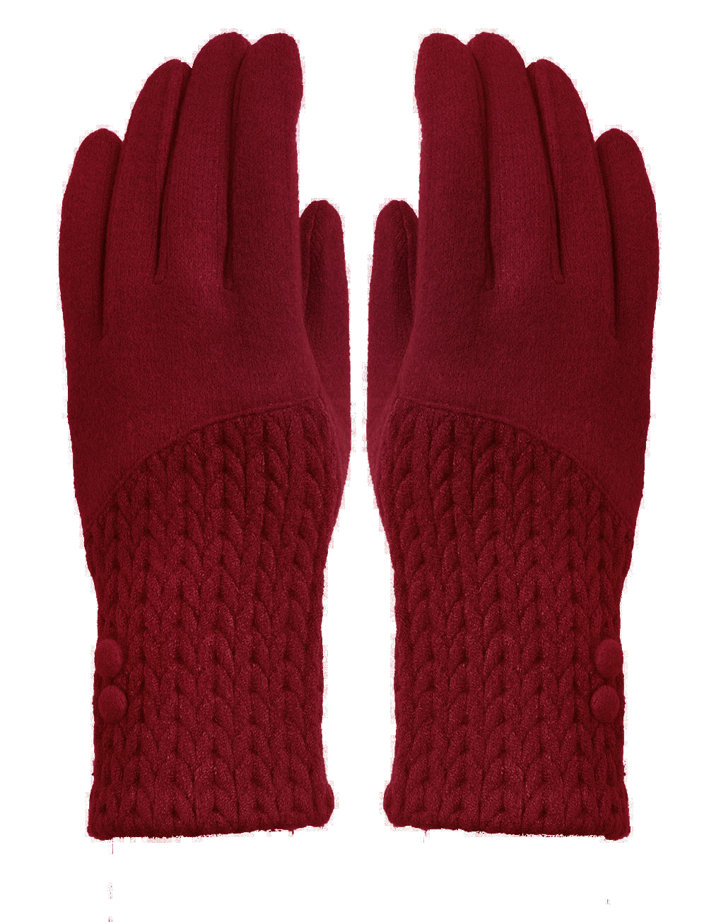 Button Cashmere Knit Gloves