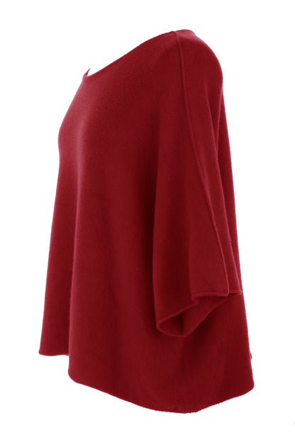 Batwing Short Sleeve Soft Knit Jumper