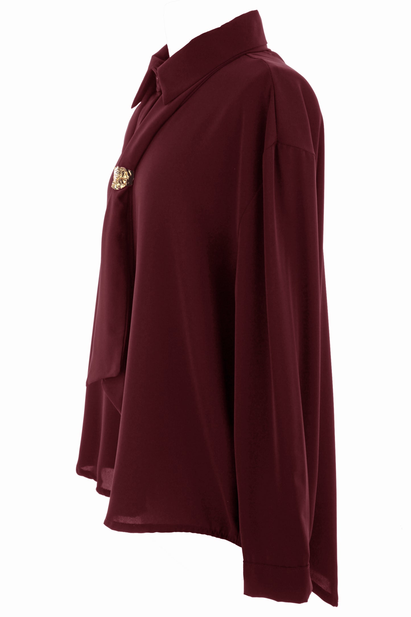 3 Piece Broach Scarf Shirt