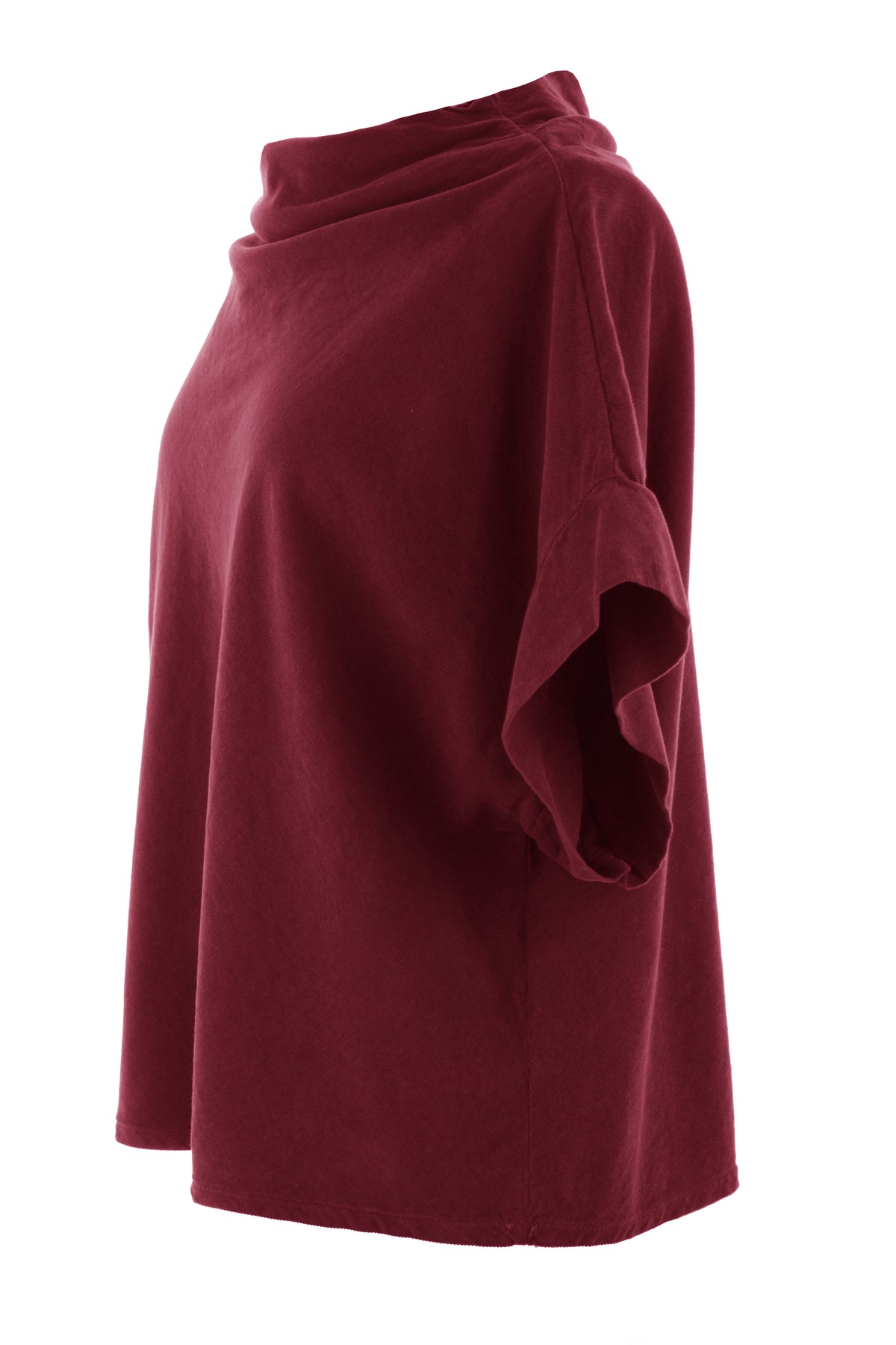 Slash Cowl Neck Corduroy Top