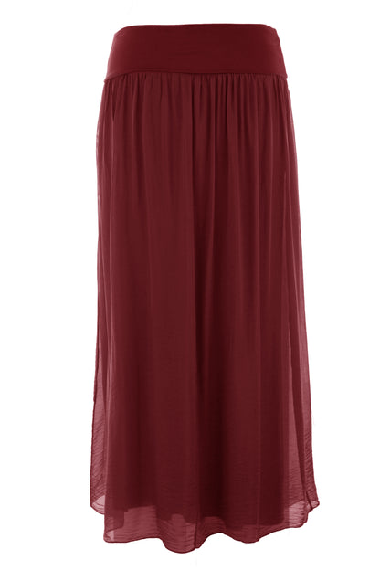 Silk Midi Skirt