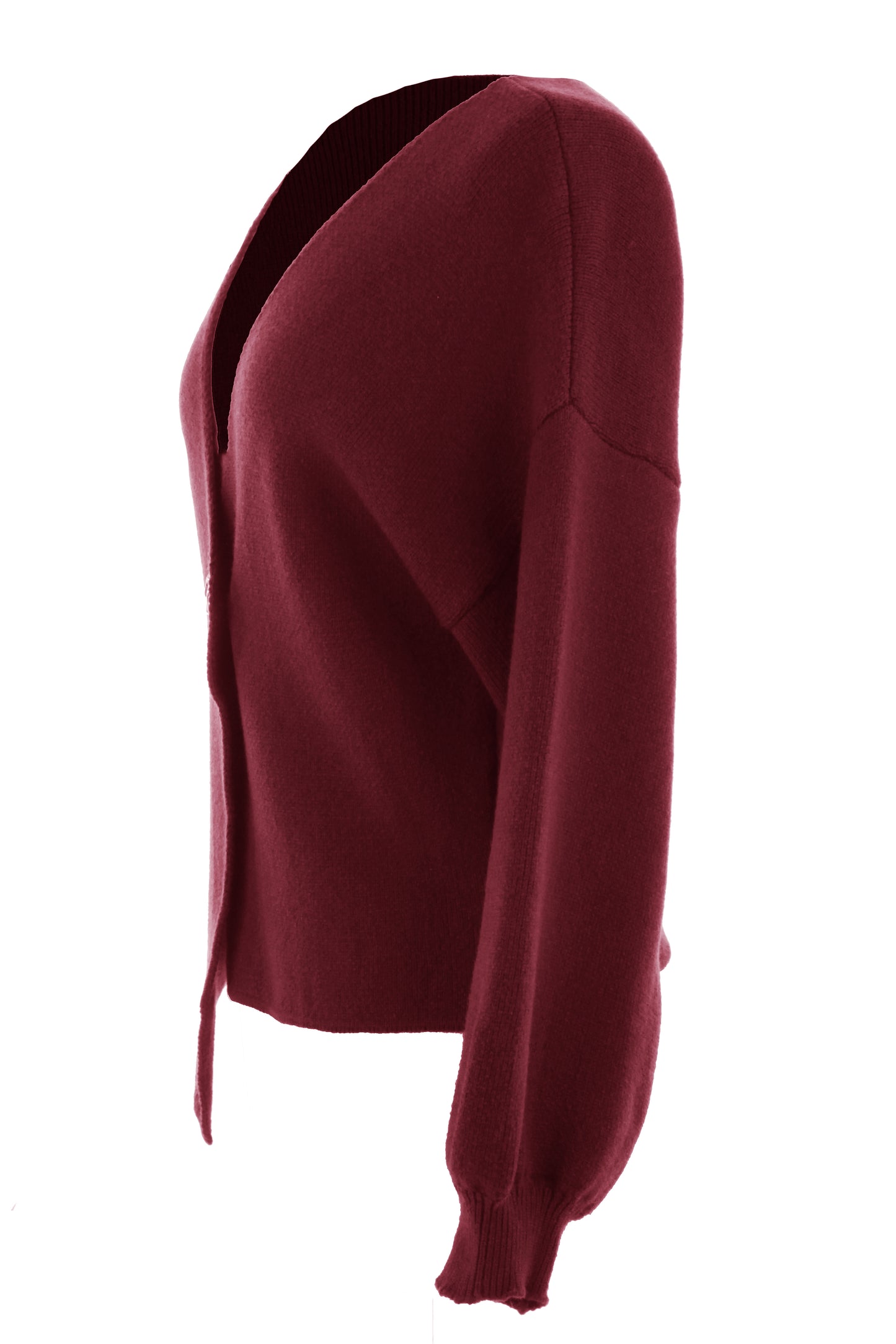 V Neck One Button Knit Cardigan