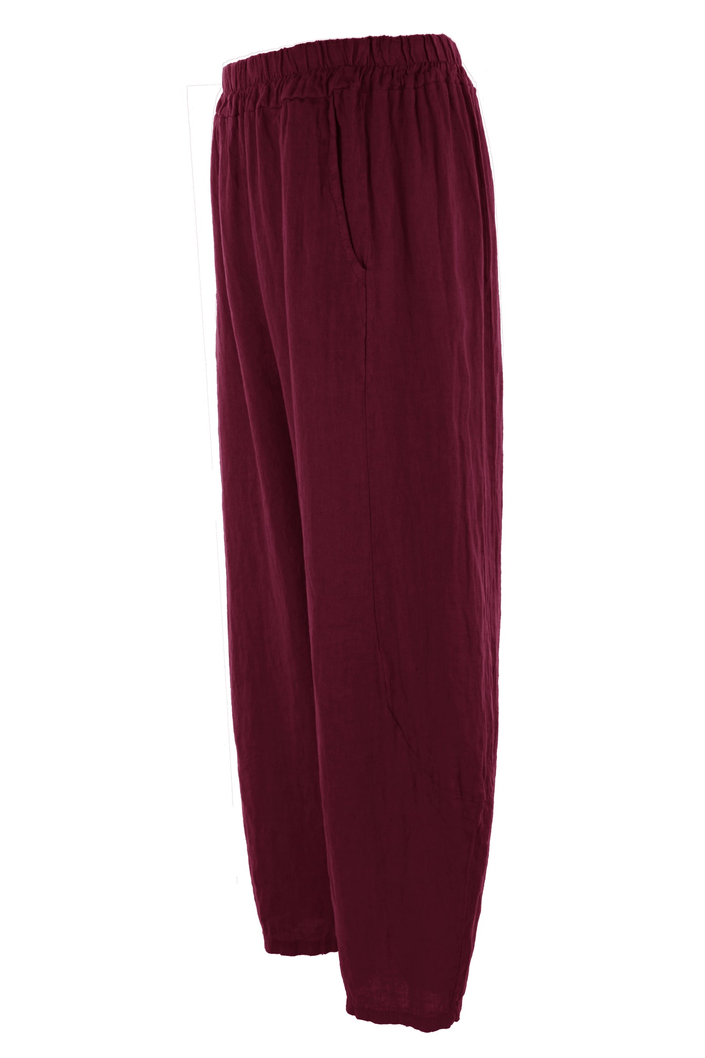 2 Pocket Barrel Leg Linen Trouser