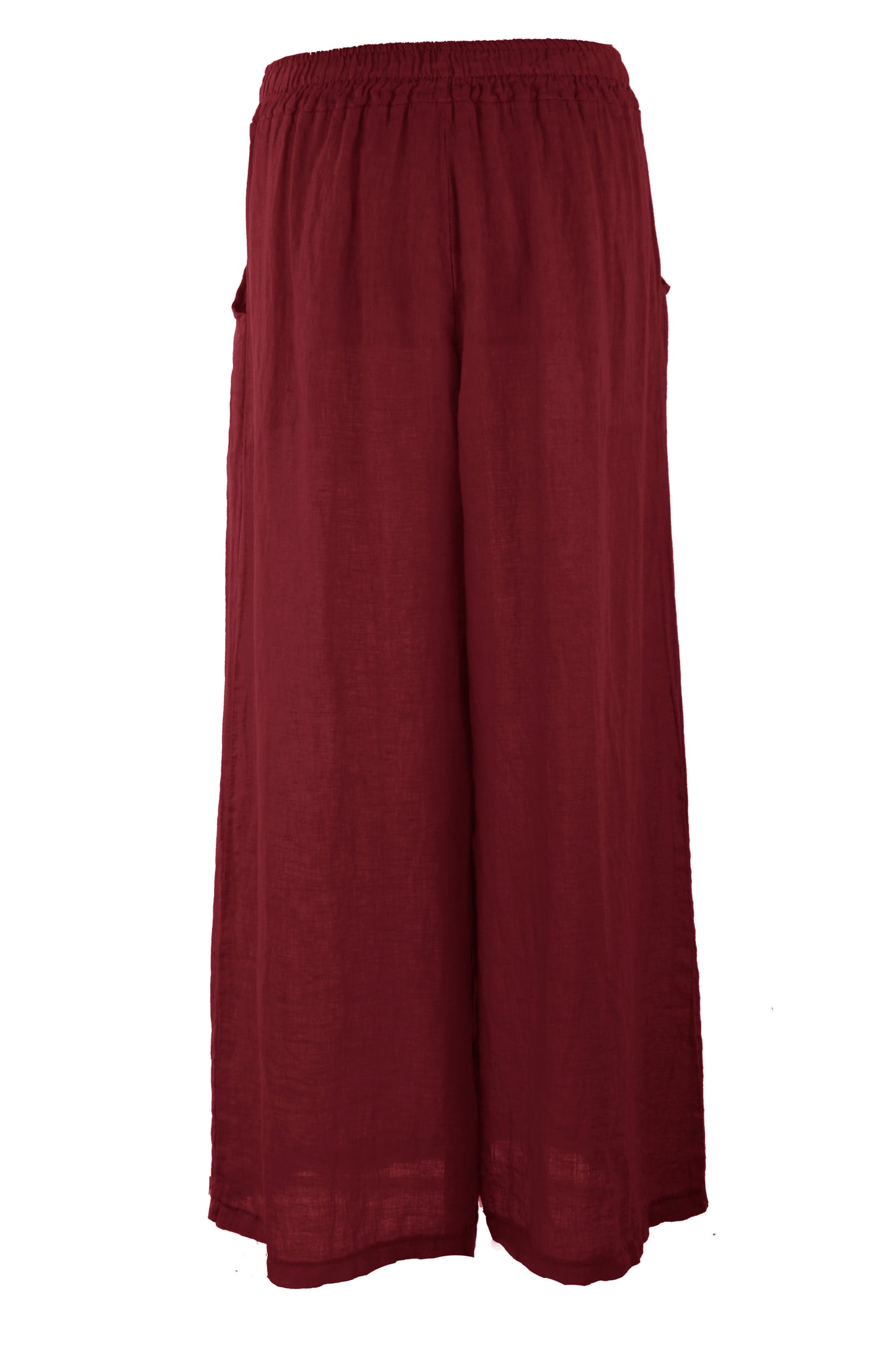 2 Pocket Wide Leg Linen Trouser