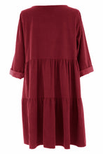 Load image into Gallery viewer, Tiered Swing Corduroy Dress
