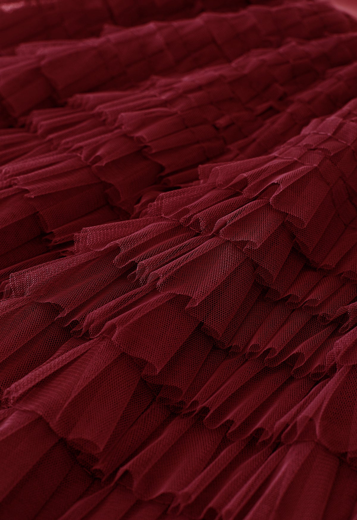 Rara Pleated Tulle Midi Skirt