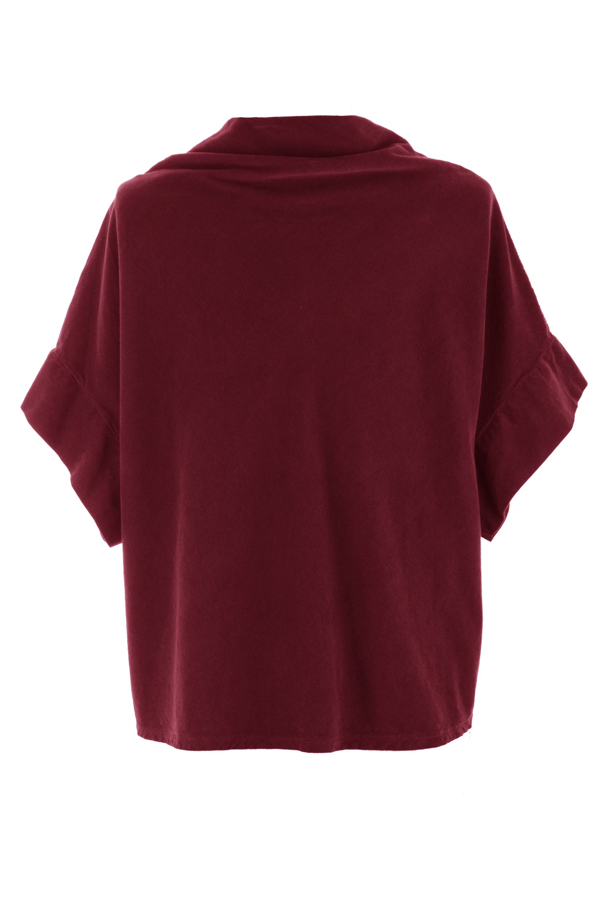 Slash Cowl Neck Corduroy Top