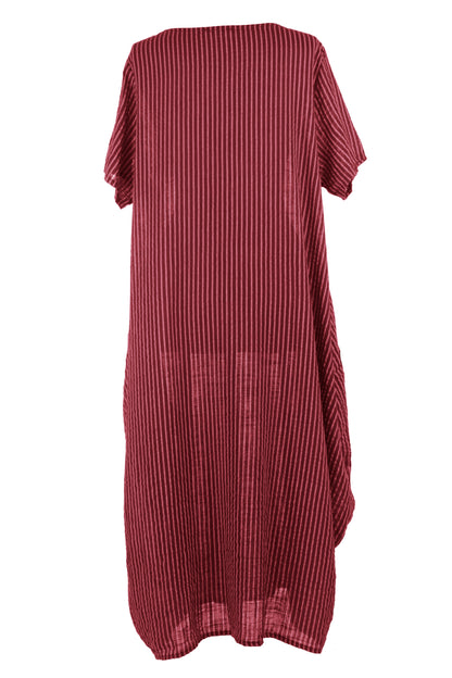 Stripe 2 Pocket Tulip Midi