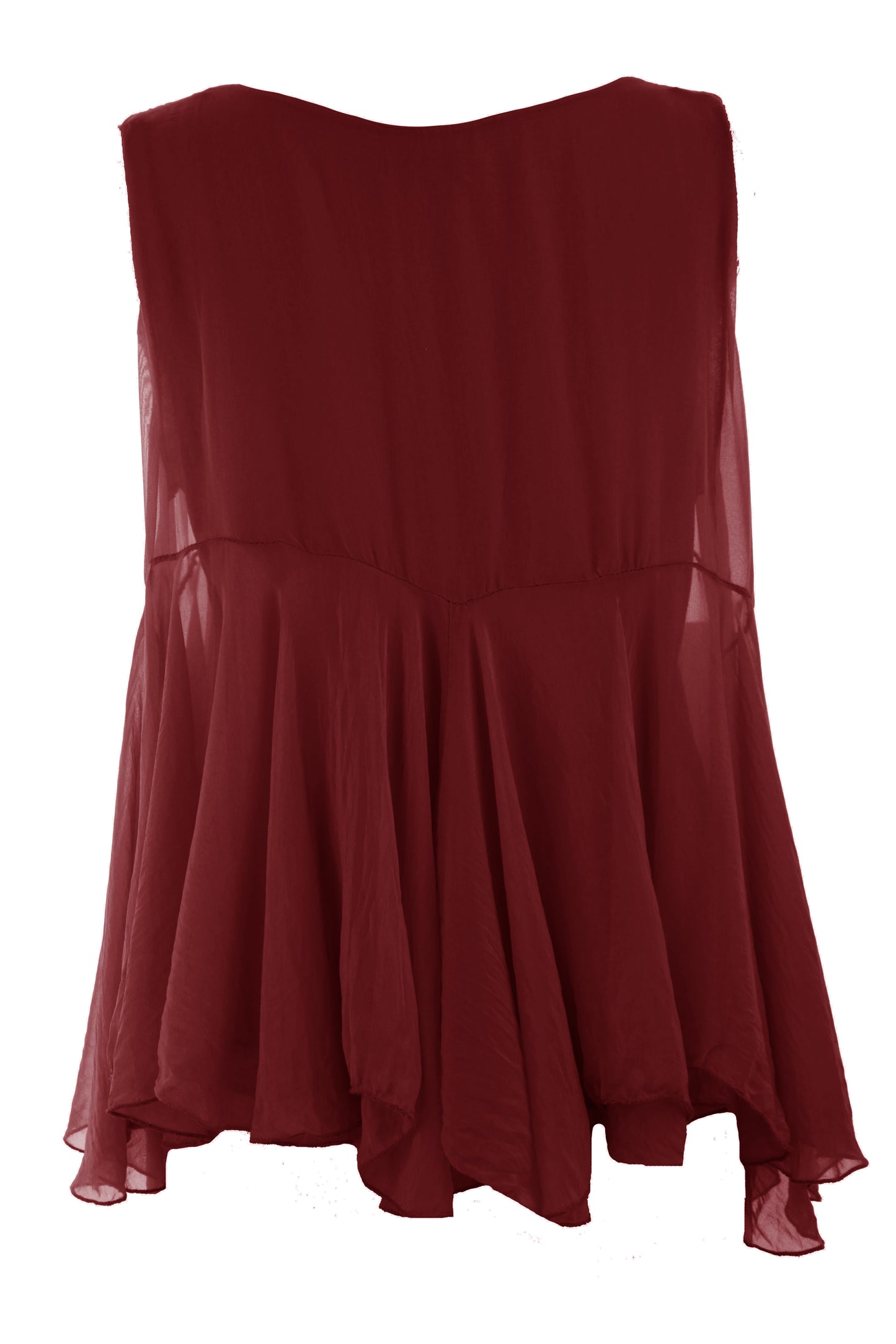 Sleeveless Swing Silk Top