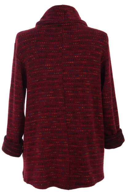 Cowl Neck Tweed Top