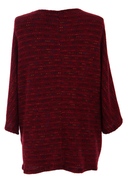 Batwing Tweed Necklace Top