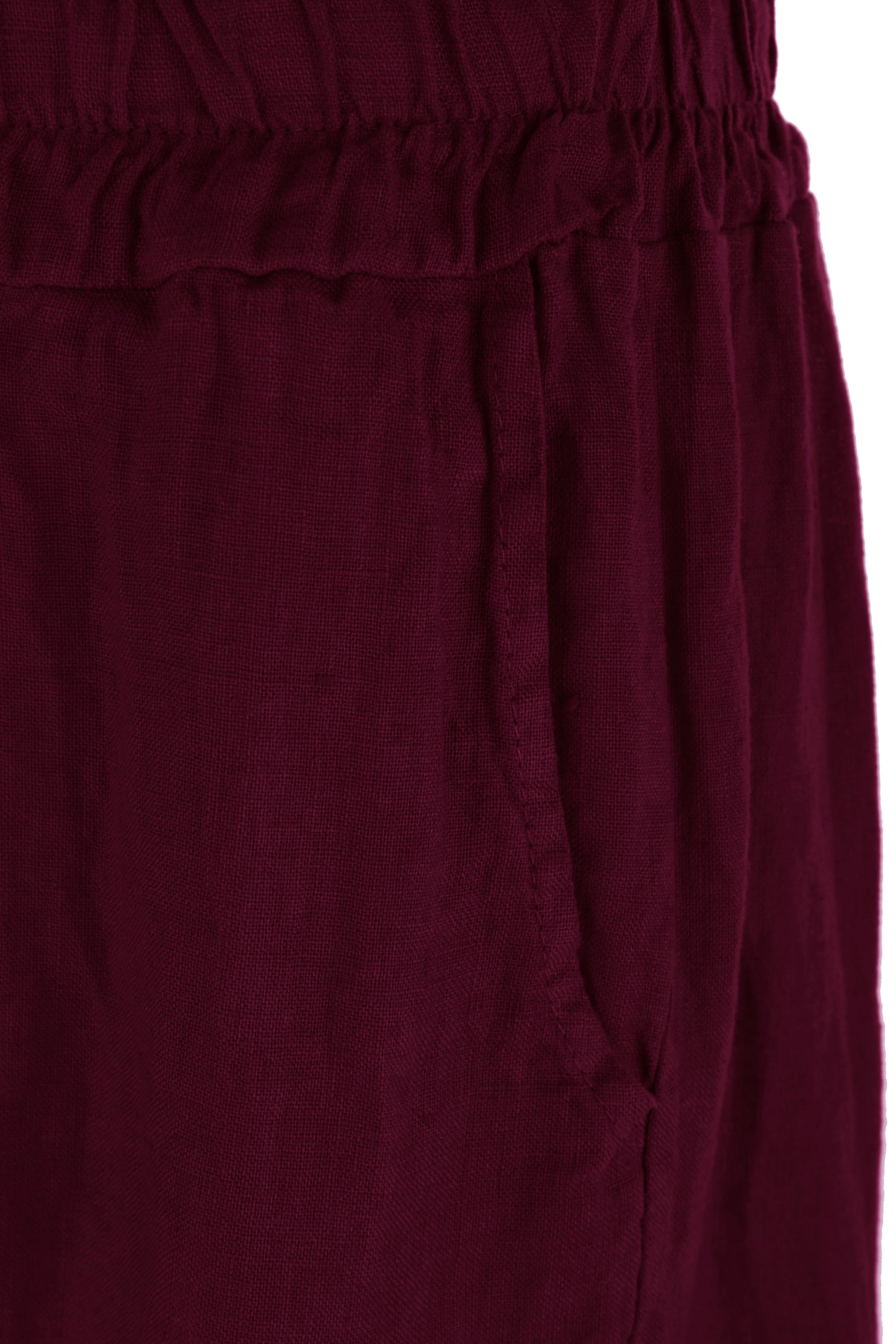 2 Pocket Barrel Leg Linen Trouser
