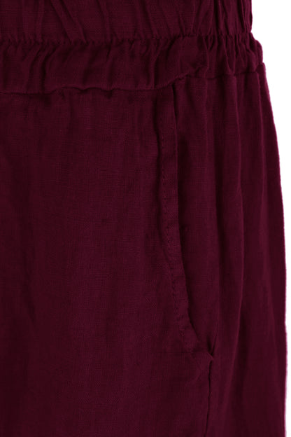 2 Pocket Barrel Leg Linen Trouser