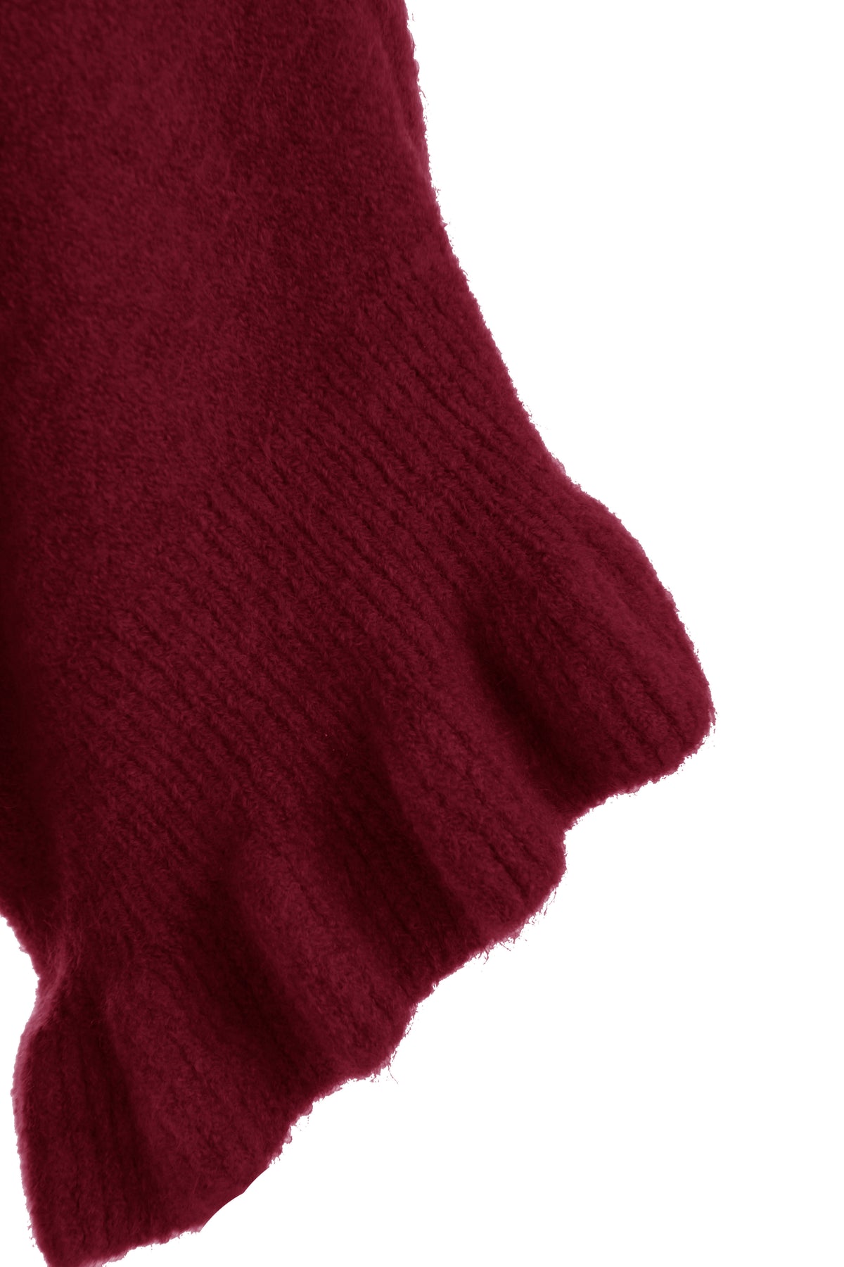 Frill Batwing Soft Knit Wool Jumper