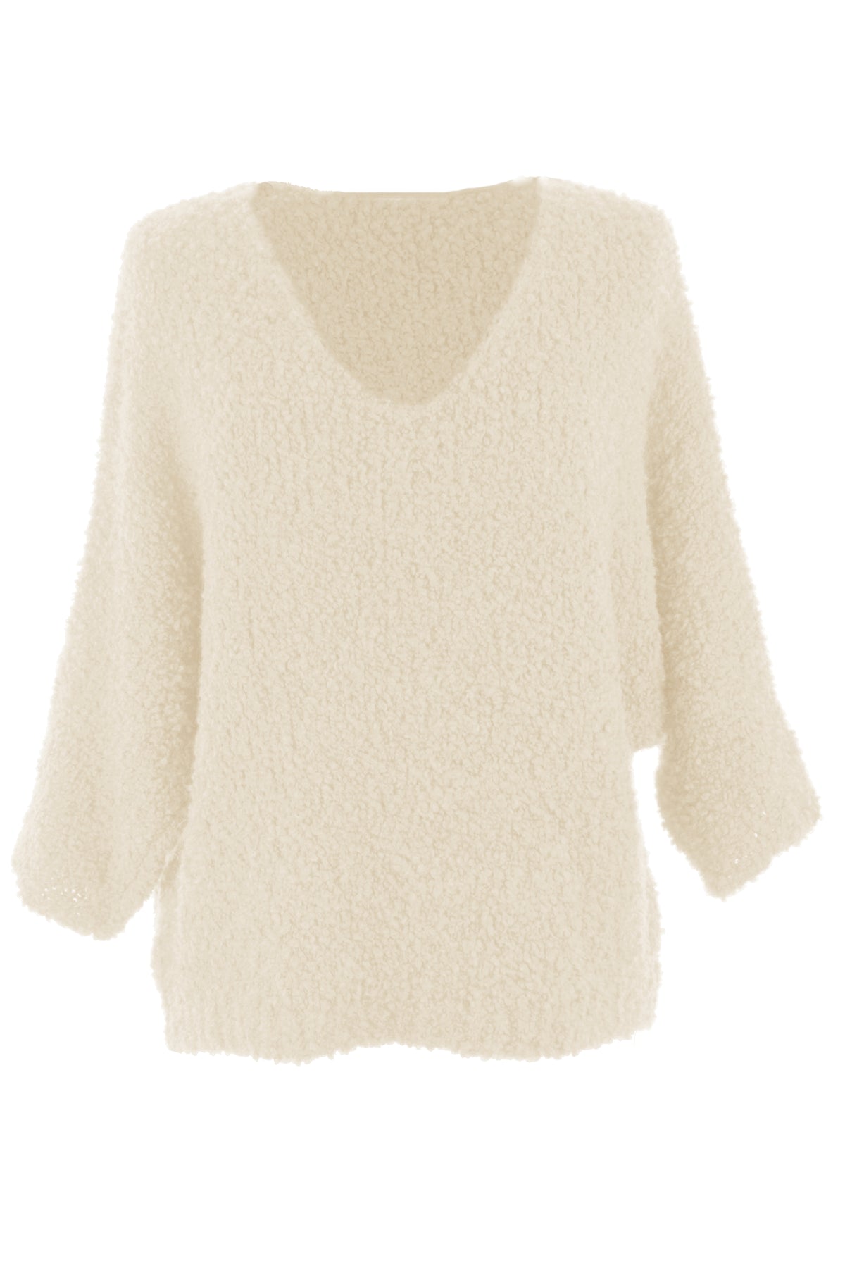 V Neck Boucle Jumper