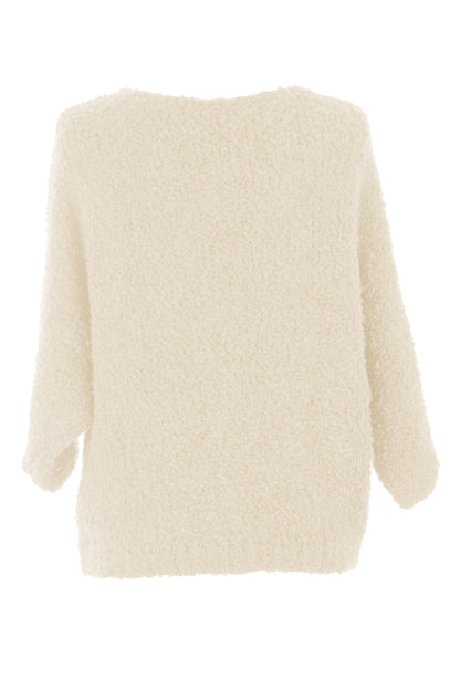 V Neck Boucle Jumper