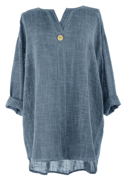 Button Detail Cotton Top