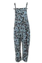 Load image into Gallery viewer, Leopard Jersey Dungarees
