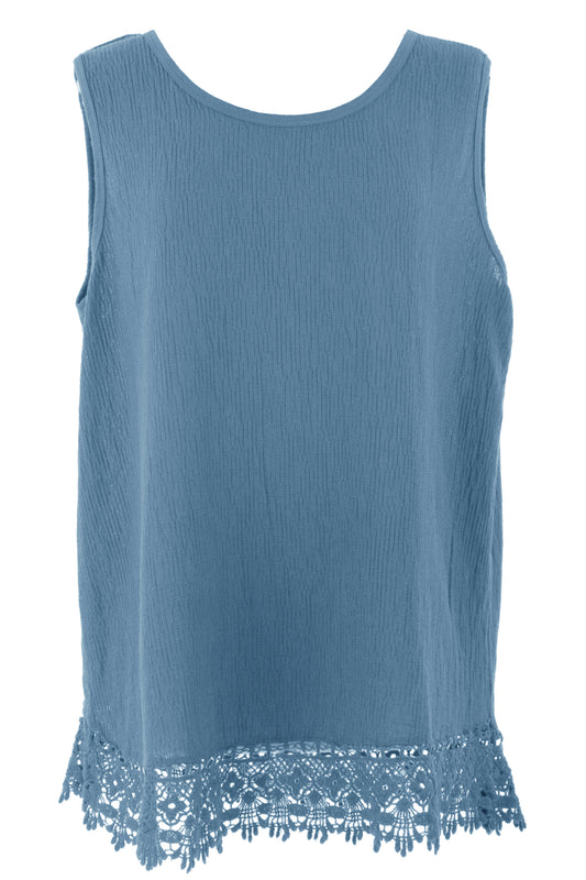 Crochet Trim Teabag Cotton Top