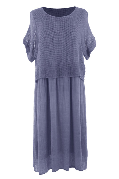 Mesh Shrug Cotton Midi