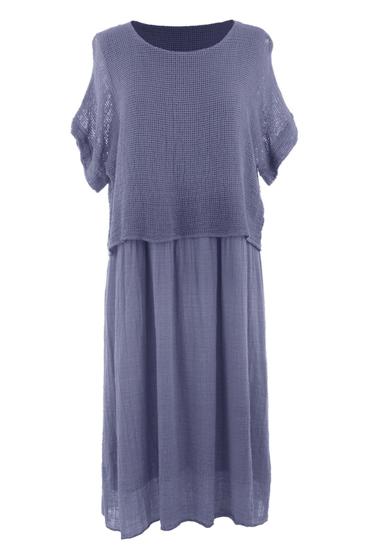 Mesh Shrug Cotton Midi
