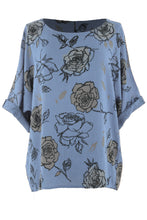 Load image into Gallery viewer, Rose Print Cotton Top

