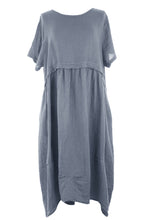 Load image into Gallery viewer, Pleat Detail Linen Dress
