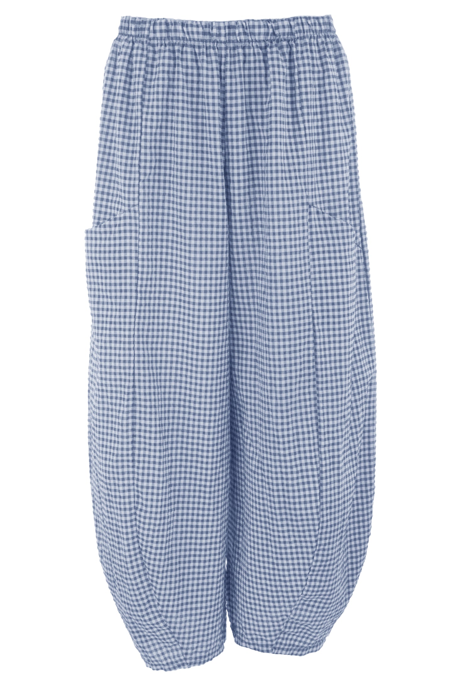 Barrel Leg Gingham Trouser