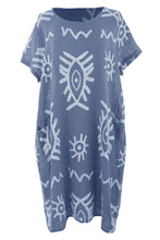 Load image into Gallery viewer, 2 Pocket Abstract Print Dress
