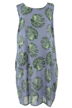 Load image into Gallery viewer, Sleeveless 2 Pocket Palm Print Dress
