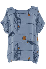 Load image into Gallery viewer, Fish Print Cotton Top
