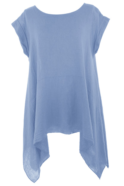 Hanky Hem Linen Top
